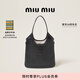 MiuMiu【禮物】繆繆女士IVY牛皮革大號托特包單肩包 黑色