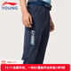 李寧兒童七分褲2025夏季新款輕薄透氣男大童運(yùn)動休閑七分衛(wèi)褲 深海軍藍(lán)17 170