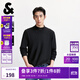 杰克·瓊斯（JACK&JONES）25年男裝秋季半高領(lǐng)舒適德絨打底衫男長(cháng)袖T恤內搭休閑高彈上衣 E40 黑色 M 175