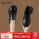 達芙妮（DAPHNE）樂(lè )福鞋女厚底時(shí)尚舒適百搭休閑經(jīng)典設計潮流必備2025新款小皮鞋 黑色 37 (235mm)