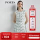 PORTS寶姿 商場(chǎng)同款新品女裝無(wú)袖印花連衣裙LL8D200KLO008 乳白混色 XL (10)
