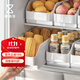懶角落冰箱收納盒保鮮盒塑料廚房食品級冷凍盒冰柜蔬菜雞蛋儲物盒 敞口收納盒-無(wú)隔板大號 單件裝