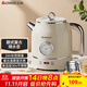 志高（CHIGO）燒水壺電熱水壺電水壺雙層防燙1.5L大容量家用復古燒水壺304不銹鋼內膽大功率快速燒水 LGR-B8015B