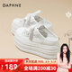 達芙妮厚底小白鞋女2025新款網(wǎng)面透氣包頭拖鞋女夏外穿帆布鞋子 單網(wǎng)白 37