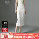 晚白【新品】秋款時(shí)尚簡(jiǎn)約氣質(zhì)半裙休閑百搭通勤OL半身裙 白色 M