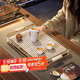PAKCHOICE茶盤(pán)托盤(pán)輕奢水果水杯架子室內客廳茶幾雙層長(cháng)方形瀝水盤(pán)大號