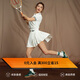 Monster Guardians運動(dòng)網(wǎng)球裙女 復古撞色學(xué)院風(fēng)百褶短裙戶(hù)外休閑顯瘦半身裙 白色 S