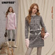 UNIFREE費爾島針織衫女新款美式復古寬松獨特百搭上衣 灰色 M