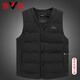 雅鹿男士羽絨馬甲2025年秋冬季新款輕薄不鉆絨背心外穿大碼內膽坎肩 680黑色 XL 推薦125-145斤