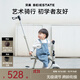 貝易滑板車(chē)升級版1到3歲6歲寶寶兒童車(chē)嬰兒滑行學(xué)步車(chē)溜娃神器 四合一-云母灰【升級款】