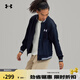 安德瑪（UNDERARMOUR）秋冬Knit男女情侶刺繡休閑運動(dòng)外套1389368 黑色001 L
