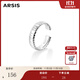 Arsis自由搭配蛇骨戒指女時(shí)尚百搭開(kāi)口指女送女友禮物 寬版銀色（調節范圍12-16碼)