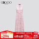 G2000【全棉】G2000女裝SS24商場新款配腰帶寬松舒適無袖印花連衣裙 全棉面料-粉色連衣裙47寸 M