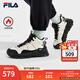 斐樂(lè )（FILA）滿(mǎn)天星中幫加絨老爹鞋女鞋休閑鞋24冬季保暖厚底運動(dòng)鞋 斑鳩黃/黑-TB 40