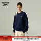 Reebok銳步官方24年新款男女款潮流舒適寬松百搭套頭衛衣 24FRE301UGN2 藏藍 L