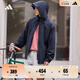 adidas情侶款防潑水休閑通勤連帽夾克外套男裝秋季阿迪達斯輕運動(dòng) 傳奇墨水藍 M