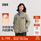 森馬（Semir）羽絨服女中長(cháng)款防潑水拼接牛仔潮酷個(gè)性冬抗靜電寬松輕薄外套 駝色（灰鴨絨）50171 M
