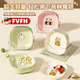 FVFH德國小吃碟塑料蘸料碟吐骨碟可愛(ài)兒童醬料碟卡通味碟餐具水果盤(pán)子 公主粉【熊貓】*6+收納盒