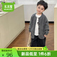 木木屋品牌童裝男童毛衣秋冬季兒童外套保暖小男孩針織開(kāi)衫中小童上衣潮 灰色 90 適合80-90年齡1-2歲左右