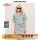 MAXRIENY【異域·摩洛哥-商場(chǎng)同款】精致休閑直身短款菱格外套 冰藍(lán) S 01