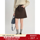 獨束大碼女裝【高頻出鏡】長(cháng)短款時(shí)尚分割半身裙2025秋裝修身半裙 巧克力棕-短 L （尺碼：2）