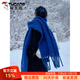 啄木鳥(niǎo)氛圍感克萊因藍大圍巾女冬季2025新款毛絨流蘇防寒保暖圍脖加厚 寶藍色 純色大流蘇圍巾