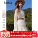 百圖betu女裝2025春季新款連衣裙圓領(lǐng)刺繡時(shí)尚娃娃版型裙子女2501T67 淺杏色 S