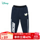 迪士尼寶寶（Disney Baby）迪士尼童裝男童褲子休閑米奇運(yùn)動(dòng)長(zhǎng)褲束腳親膚 深藍(lán) 7歲/身高140cm