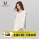 unisunny孕尚月子服春秋產(chǎn)后產(chǎn)婦懷孕期哺乳期兩用孕婦裝孕婦睡衣家居服套裝 白色【四季款】 L【建議100～130斤】