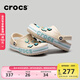 卡駱馳crocs洞洞鞋貝雅卡駱班輕便耐磨一腳蹬休閑鞋|205089 冬日白/彩色-1LI 41 /42(260mm)