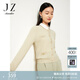 玖姿·安娜蔻洋氣杏色小香風(fēng)H型綿羊毛長(cháng)袖毛衫女秋款 杏色 M