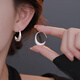 伊黛兒999銀簡(jiǎn)約耳環(huán)女2025新款小眾輕奢高級感氣質(zhì)耳飾實(shí)用生日禮物 925銀水滴耳鉤E4151
