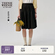 Teenie Weenie小熊女裝半身裙2025夏季新款休閑度假風(fēng)法式時(shí)尚短裙 黑色 M