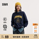 森馬（Semir）[商場(chǎng)同款]女oversize發(fā)熱抗菌2024冬季繡花抓絨上衣101724116004