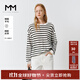 麥檬MM/進(jìn)店B囤寬松針織條紋T恤百搭休閑25春新品5G1931081 白色 5G7931081 L （125-145斤）