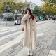 棉致粉色雙面羊絨大衣女2025秋冬新款韓版寬松中長(cháng)款赫本風(fēng)羊毛呢外套 燕麥色 M 建議80-100斤