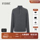 奇安費蘭科 費雷（Gianfranco FERRE）FERRE奢侈品男裝費雷簡(jiǎn)約拉鏈立領(lǐng)針織羊毛衫百搭毛衣 深灰 52 (180/96A)