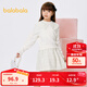 巴拉巴拉兒童套裝女童秋冬款童裝翻領(lǐng)中大童小香風(fēng)兩件套潮 奶油白 氣質(zhì)款-10101 120