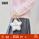 Semir森馬包包斜挎包女2024新款小眾設計感mini手提包時(shí)尚個(gè)性單肩包潮 煙灰銀20308 均碼