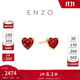 周大福ENZO 經(jīng)典彩寶18K金愛(ài)心石榴石耳釘(一對)EZV536生日禮物 定價(jià)