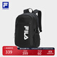 FILA【天行者】斐樂(lè )雙肩包輕量大容量健身運動(dòng)包簡(jiǎn)約電腦包書(shū)包黑色 正黑色-BK XS