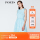 PORTS寶姿商場(chǎng)同款 新品女裝甜美木耳邊裝飾無(wú)袖連衣裙SN8D027HPP022 煙波色 M (6)