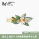 She's茜子梵高玫瑰刺繡馬尾橫夾半發(fā)頂夾盤(pán)發(fā)夾發(fā)卡頭飾高端教師節禮物 白色H0