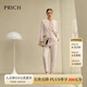 PRICH職場(chǎng)輕熟風(fēng)一?？蹜犟g領(lǐng)修身西裝外套套裝女 26淺粉色西裝 S 155