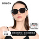 BOLON暴龍眼鏡25年新品貓眼大框寬腿太陽(yáng)鏡潮流百搭墨鏡女BL3200 C10 亮黑+灰色全色片