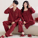 富信康結婚睡衣情侶新婚兩套裝一男一女春秋季純棉紅色喜慶本命年家居服 YTF-88088 M -女【高155-160-重80-100】