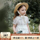 OAK FAMILY夏季女童裝法式女寶寶衣服短袖連衣裙泡泡袖公主裙女童裙子 花夢(mèng)里 110 cm