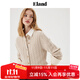ELAND衣戀羊毛針織衫女棉花糖保暖毛衣25秋冬新款上衣 燕麥色(33)OATMEAL S /160