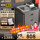 虎牌保險柜家用智能床頭保險柜隱形式無(wú)線(xiàn)充電小型木質(zhì)抽屜全鋼防盜一體隱藏式保險箱密碼指紋解鎖 【輕奢款】灰色（無(wú)線(xiàn)充電+三色燈+感應燈） 指紋解鎖（指紋/密碼/鑰匙）