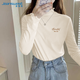 真維斯（Jeanswest）2025新款木耳邊打底衫女修身內搭秋冬季德絨保暖上衣